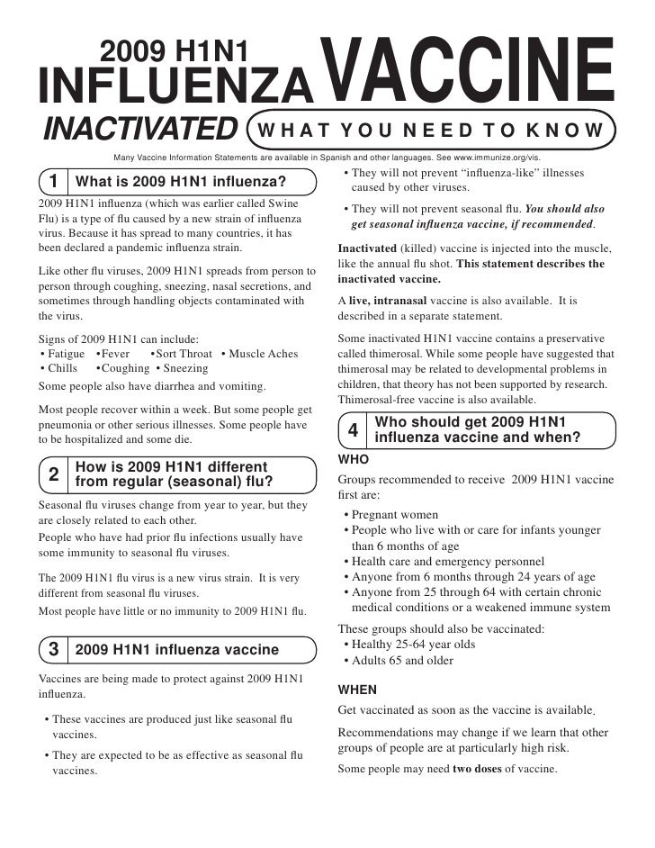 h1 n1 information sheet cdc pneumonia vaccine fact sheet