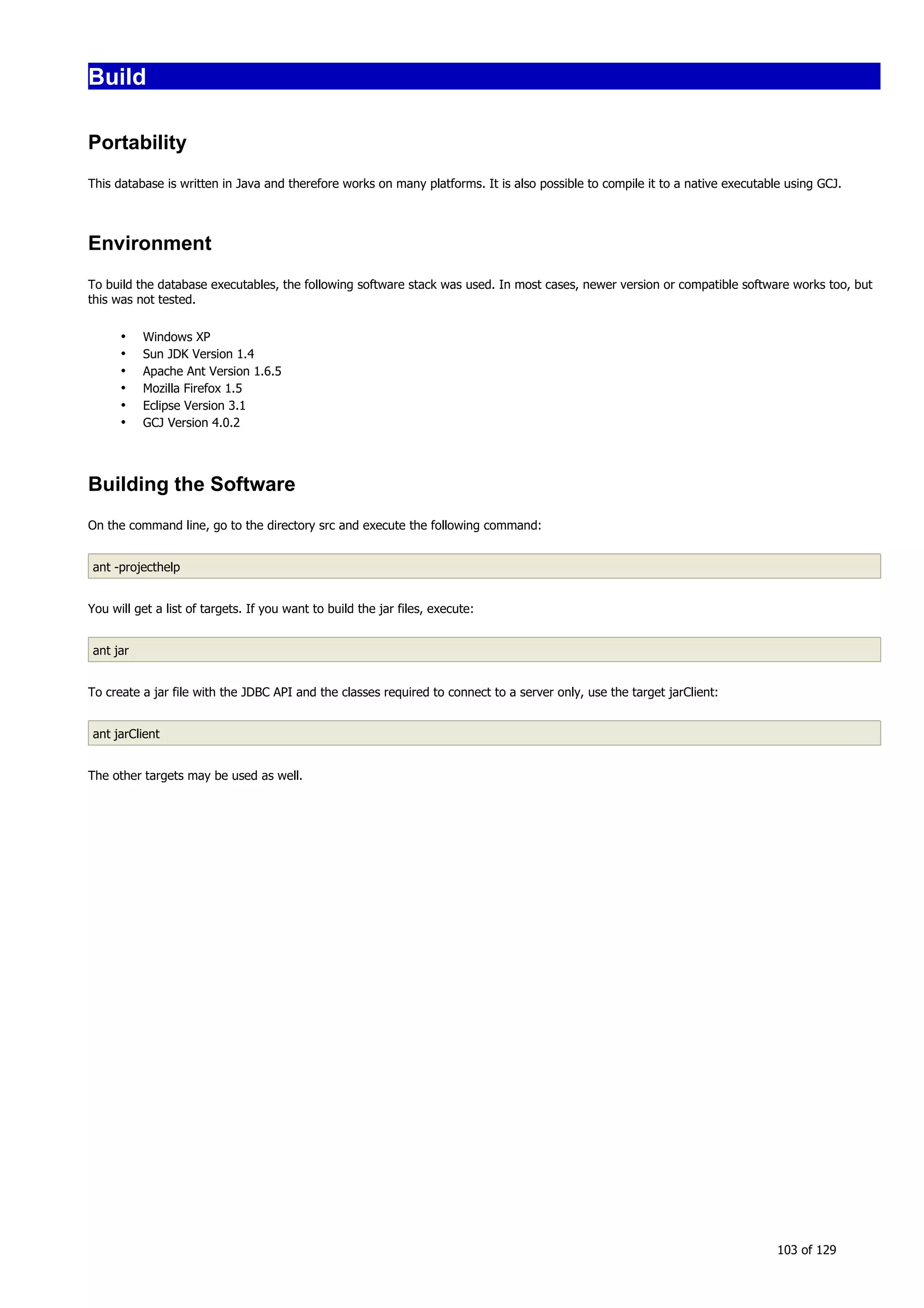 H2 Database New generation embeded database