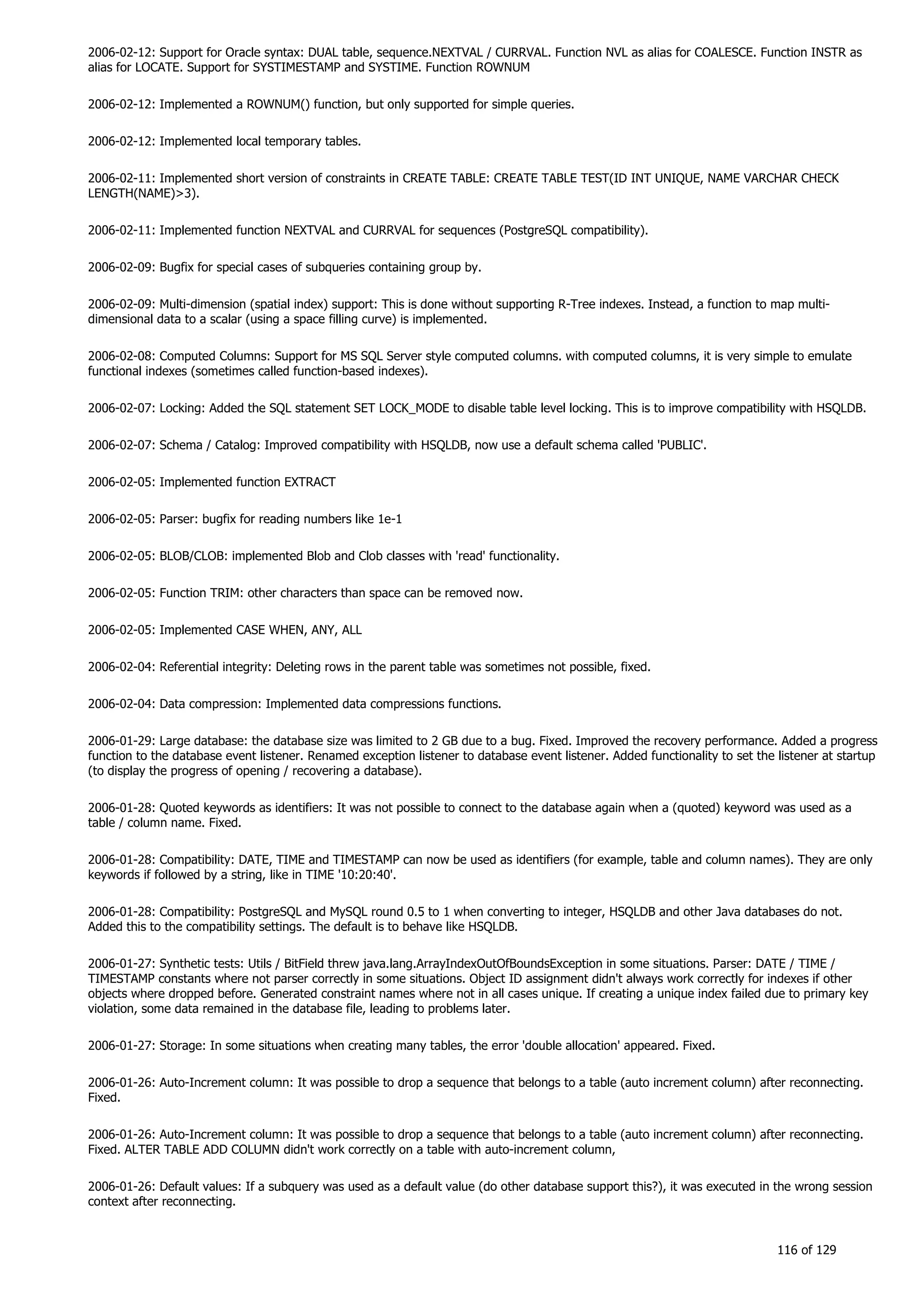H2 Database New generation embeded database