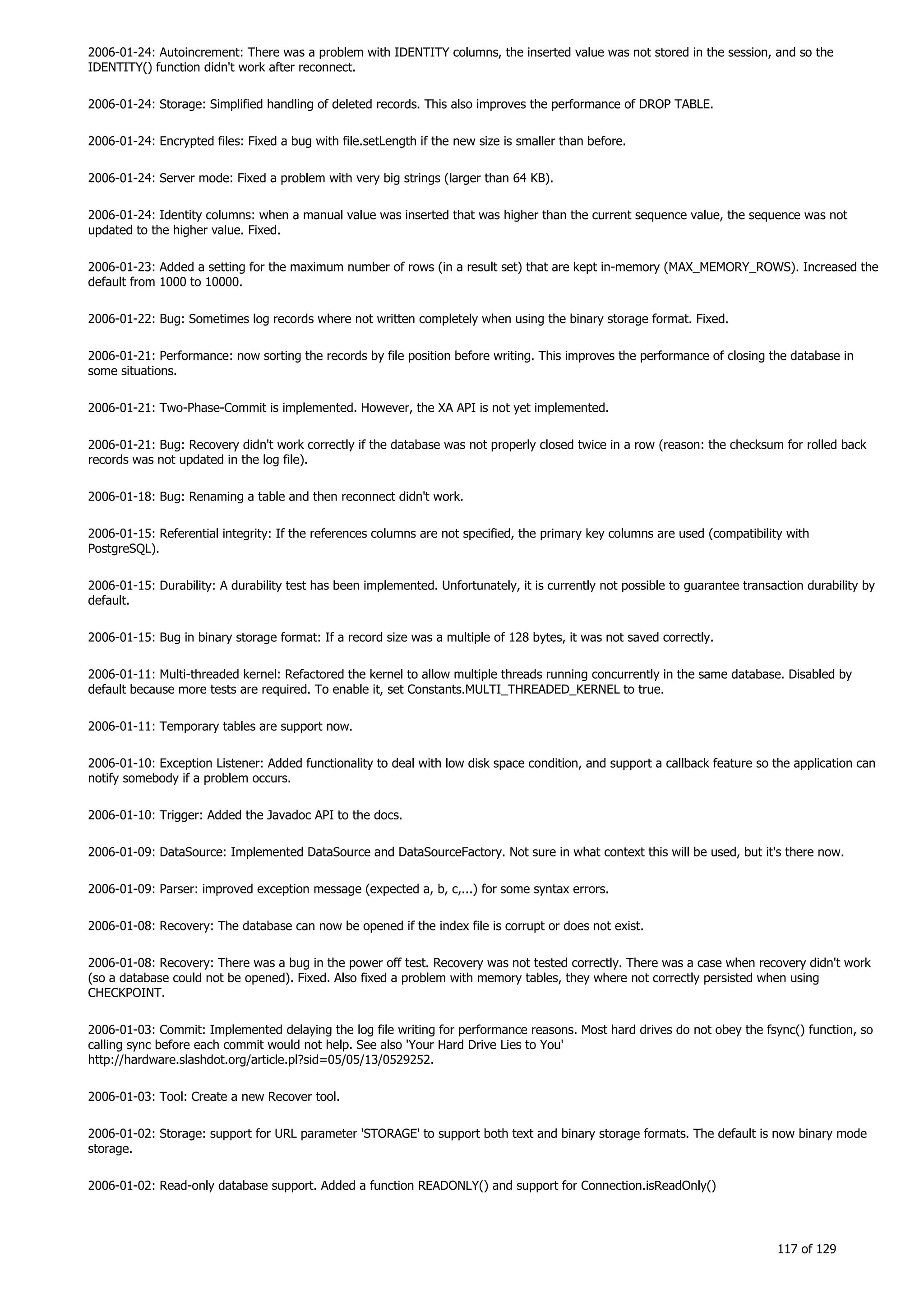 H2 Database New generation embeded database