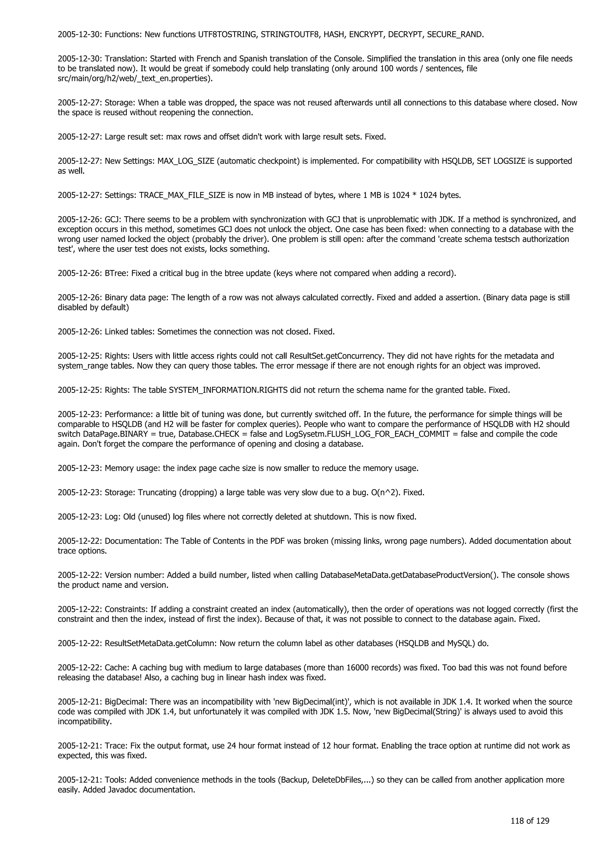 H2 Database New generation embeded database