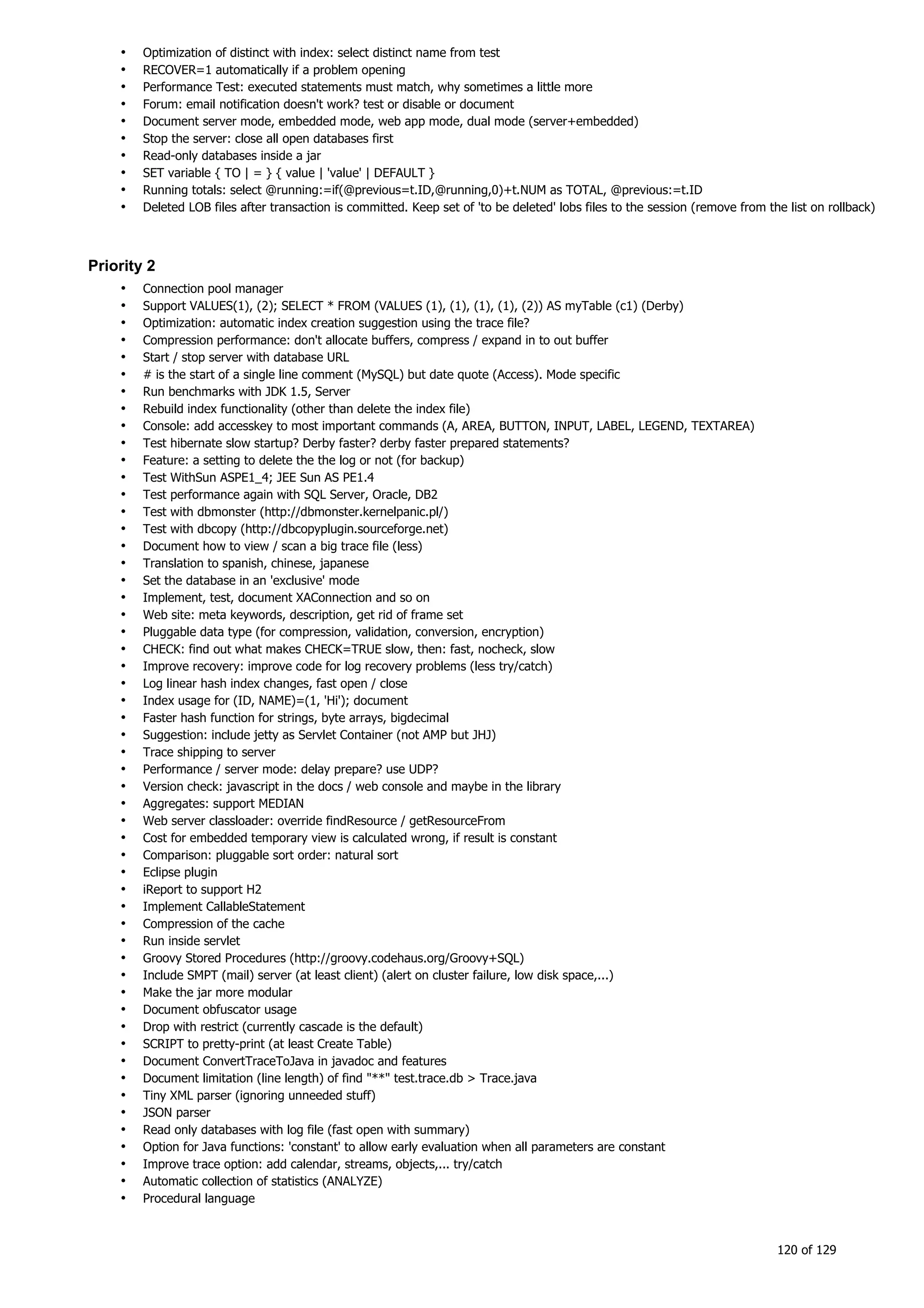 H2 Database New generation embeded database