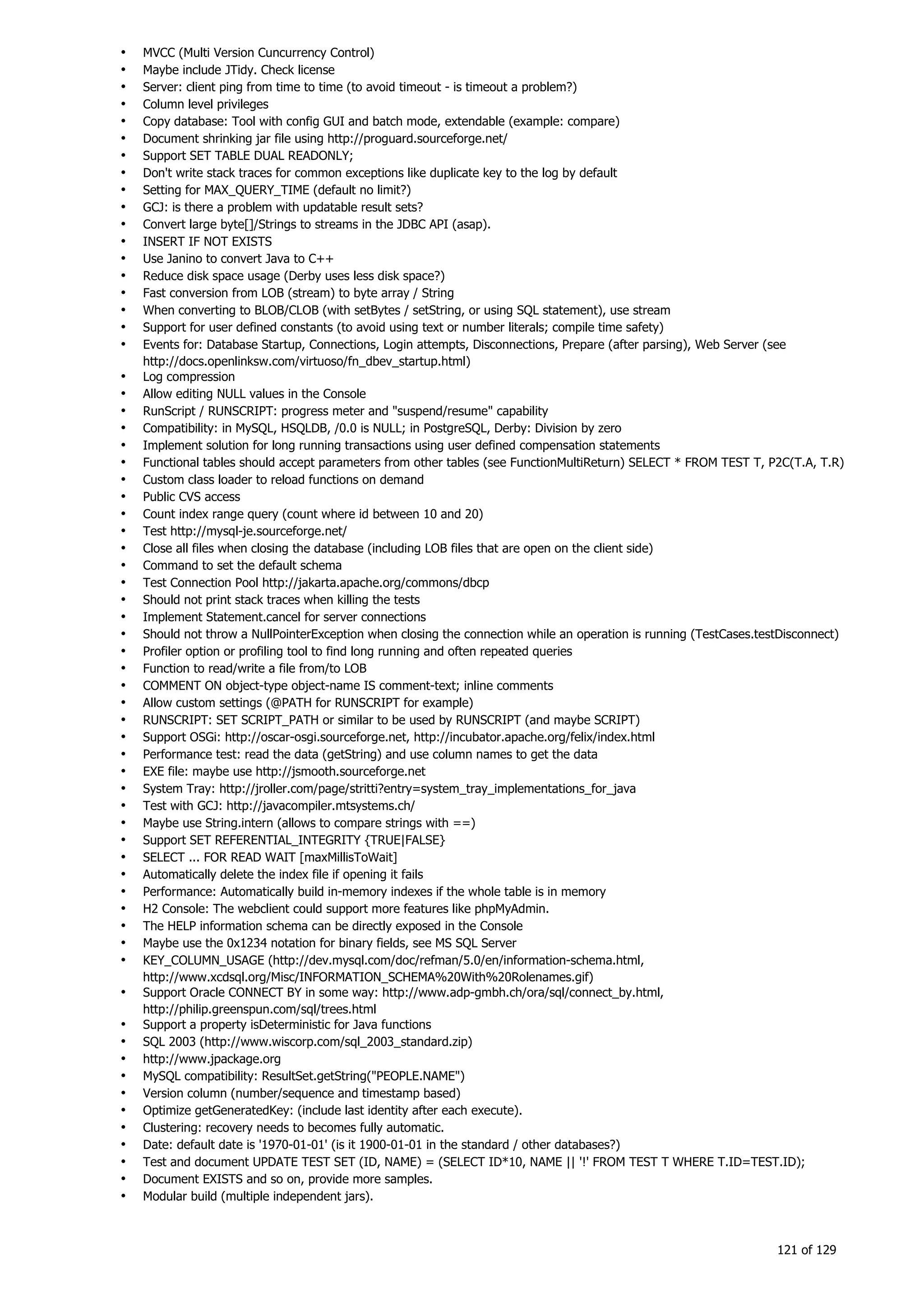 H2 Database New generation embeded database