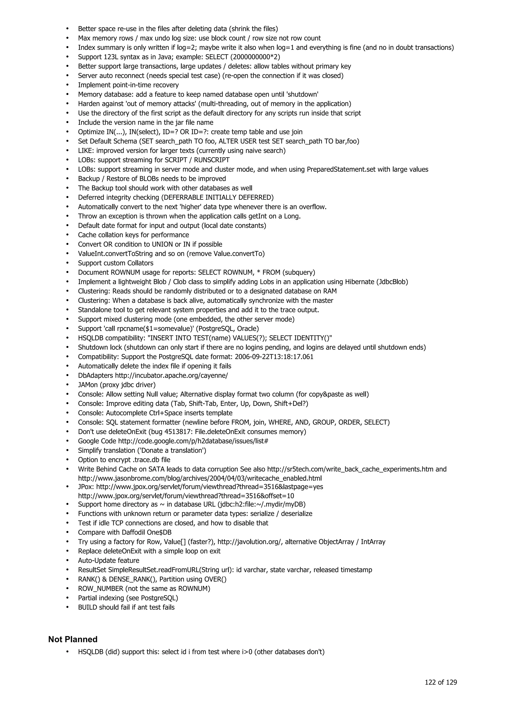 H2 Database New generation embeded database