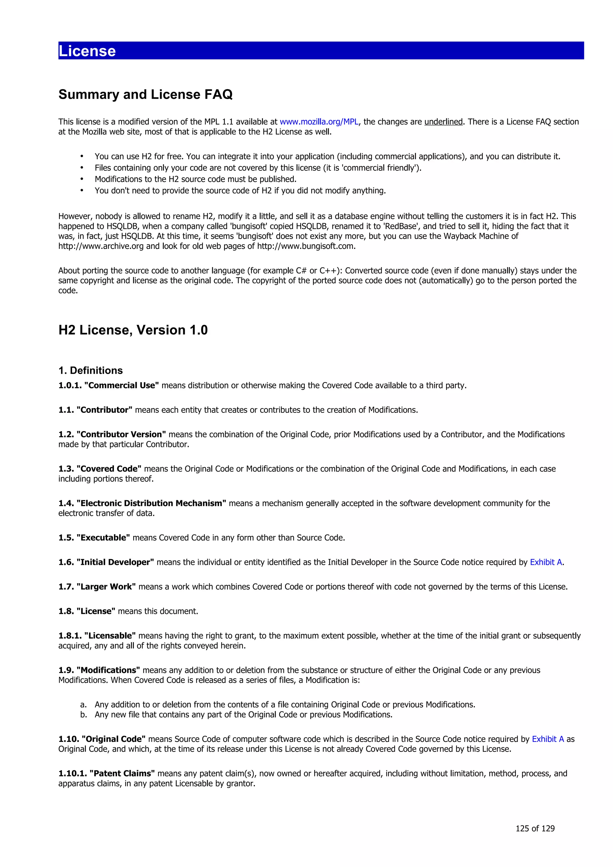 H2 Database New generation embeded database
