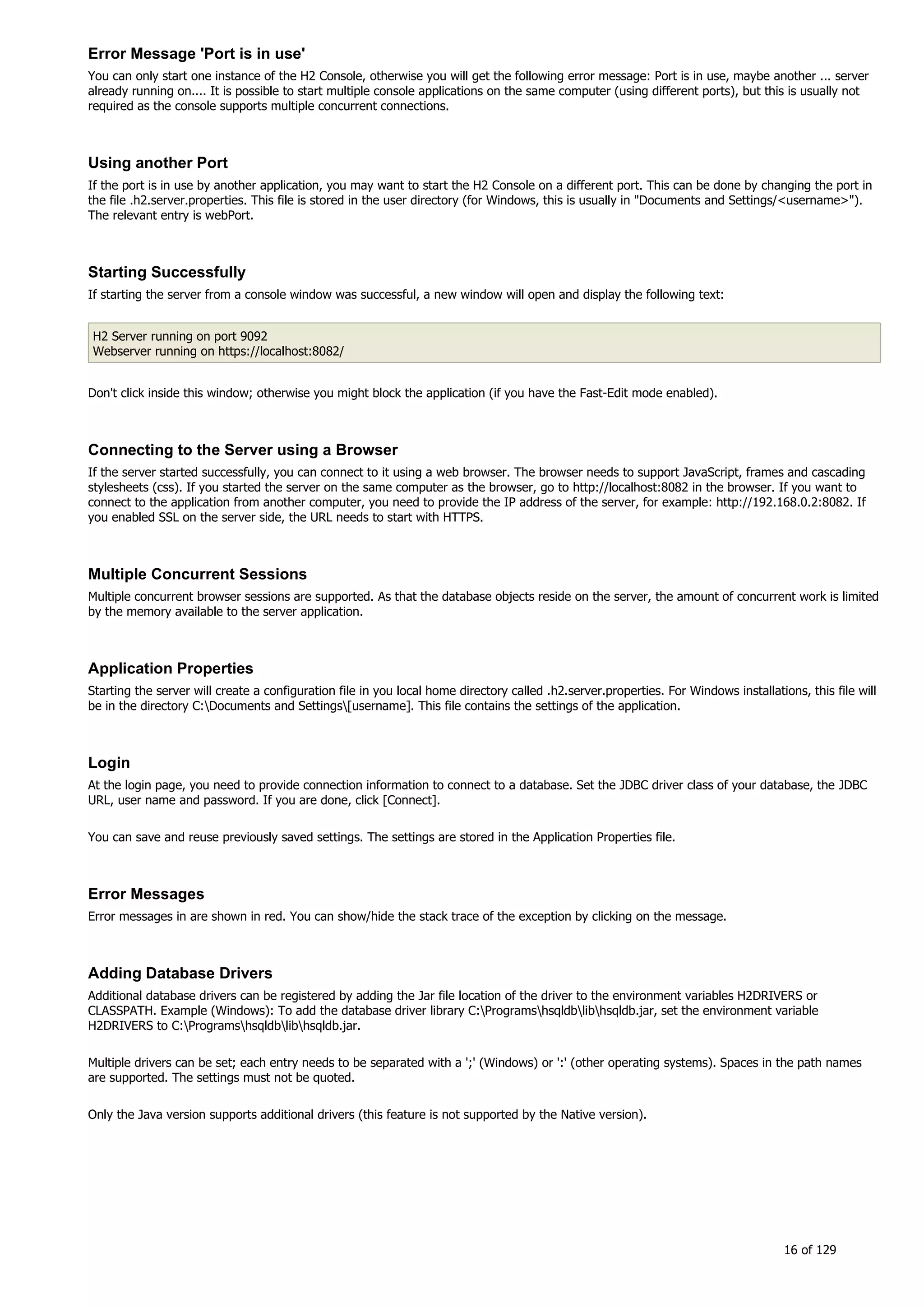 H2 Database New generation embeded database