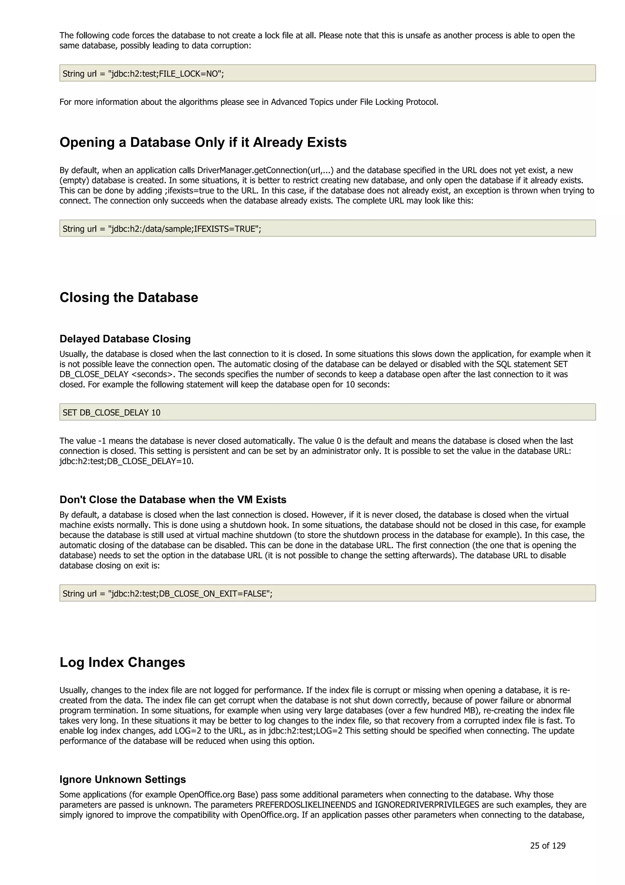 H2 Database New generation embeded database