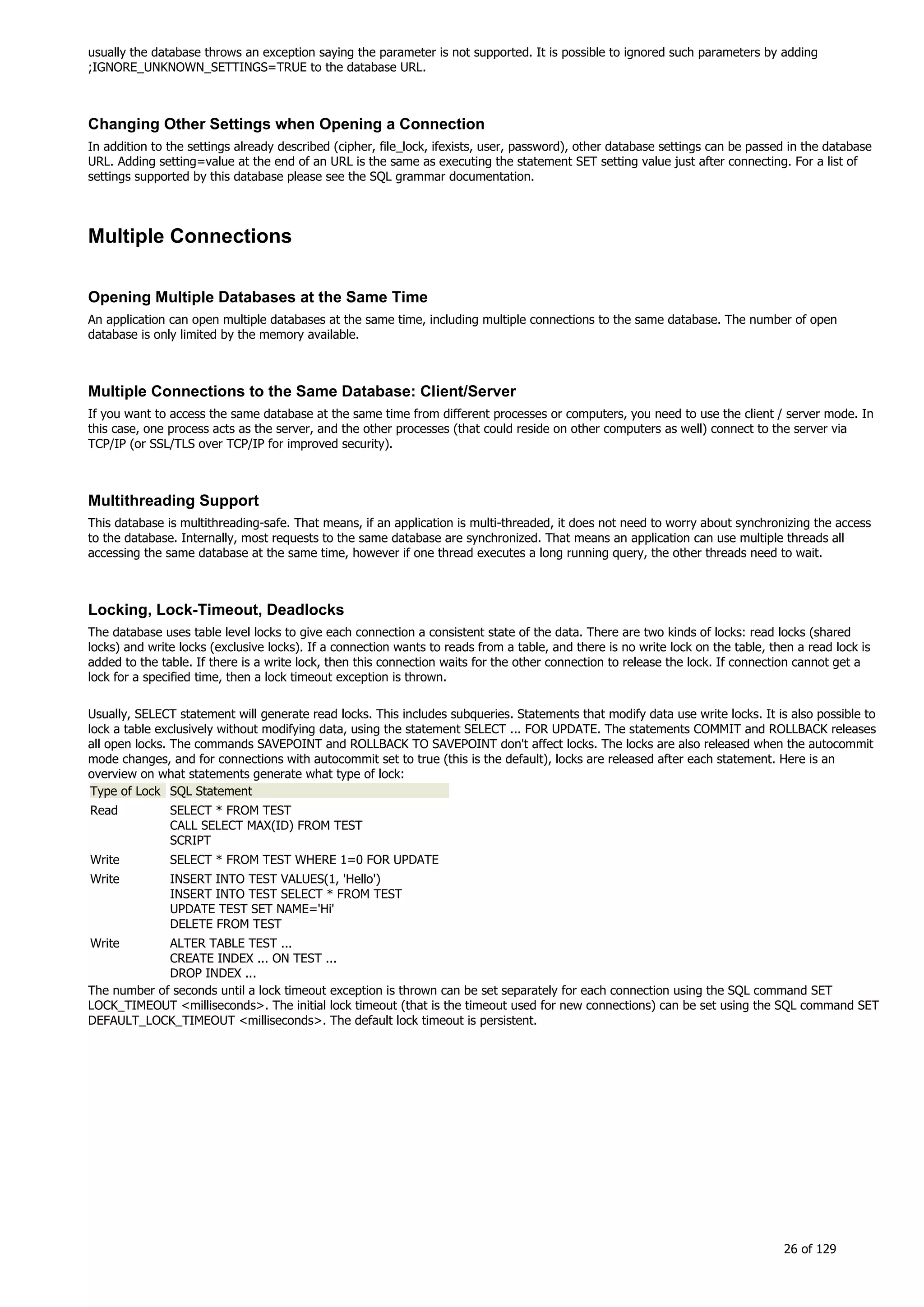 H2 Database New generation embeded database