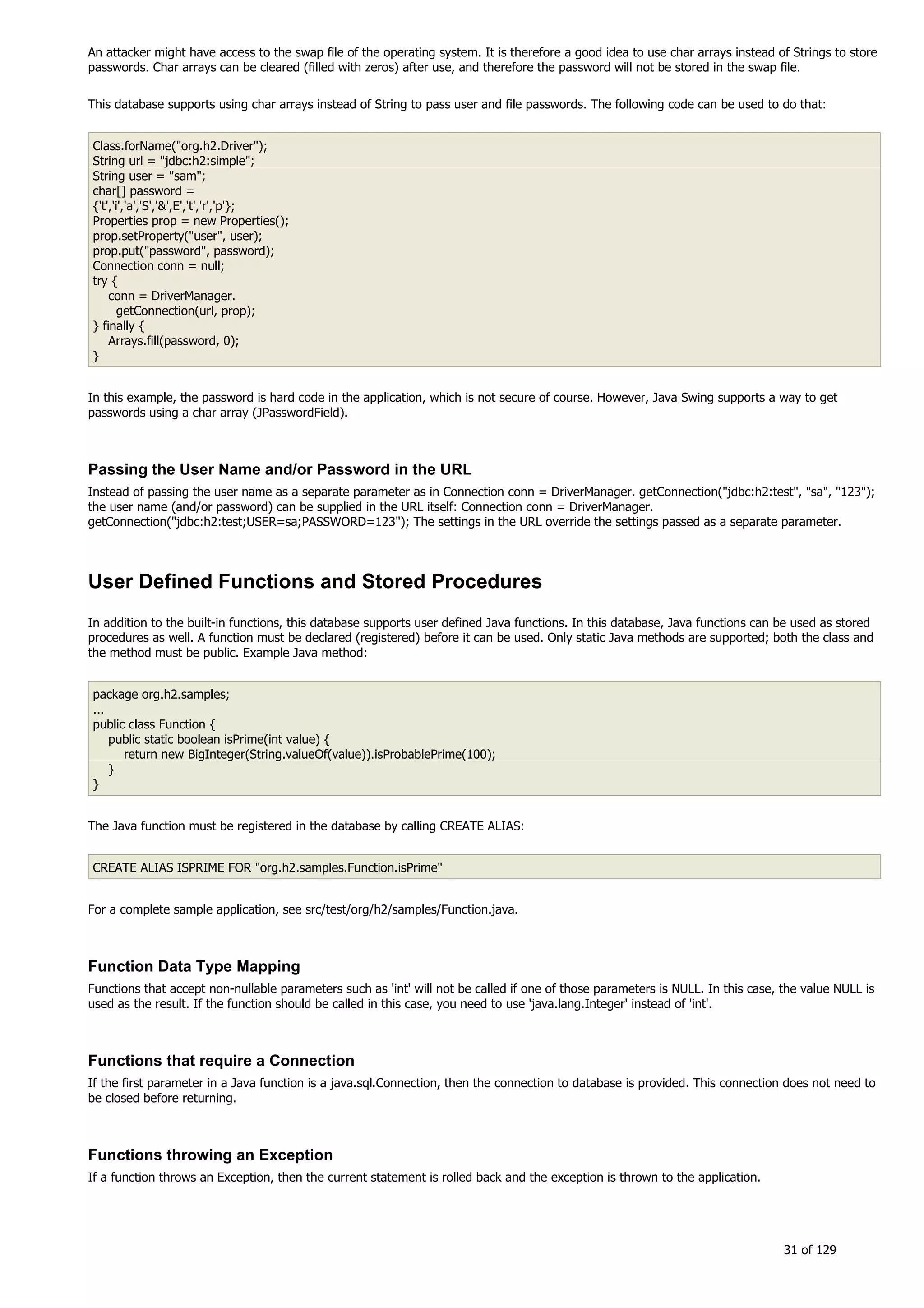 H2 Database New generation embeded database