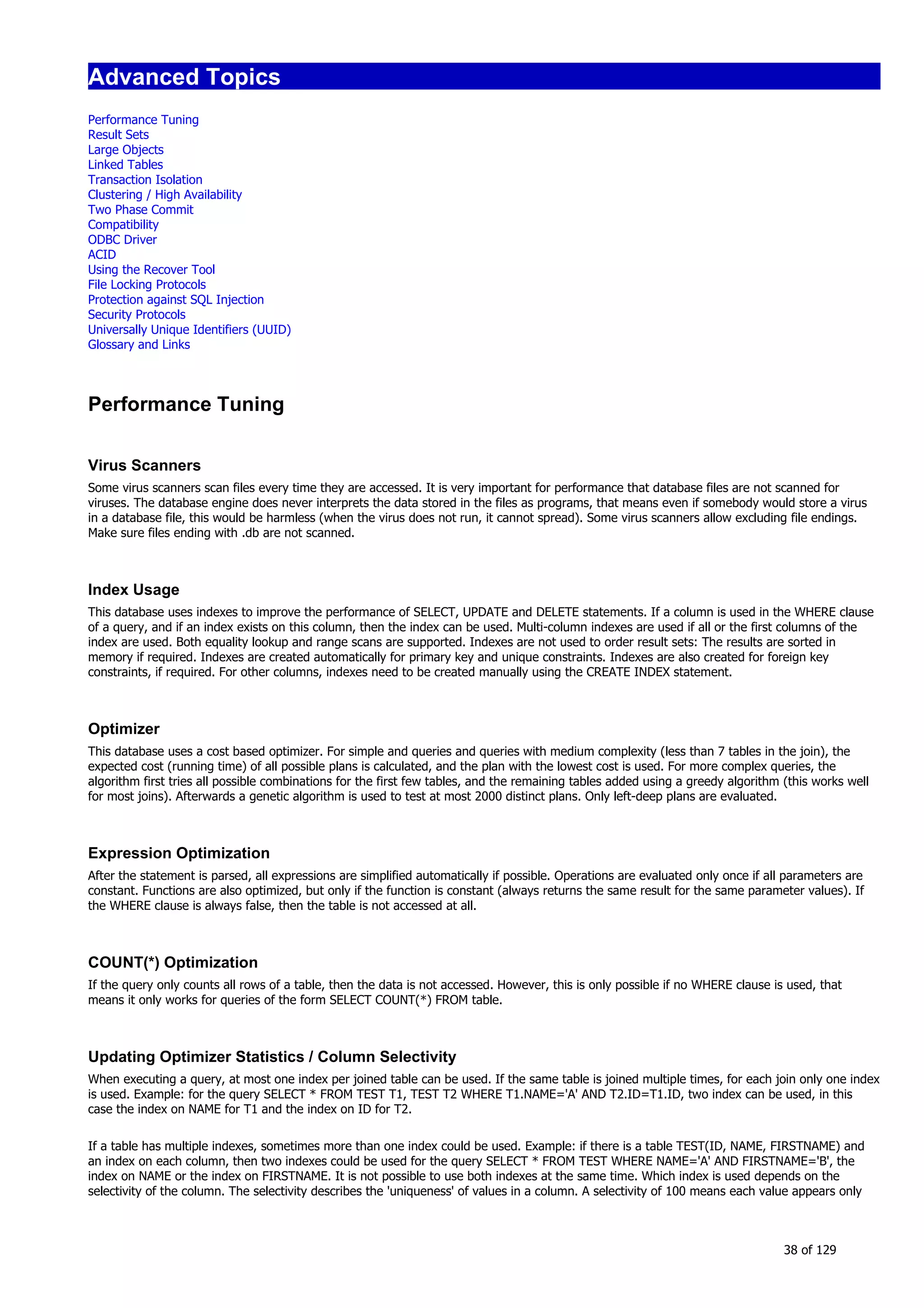 H2 Database New generation embeded database