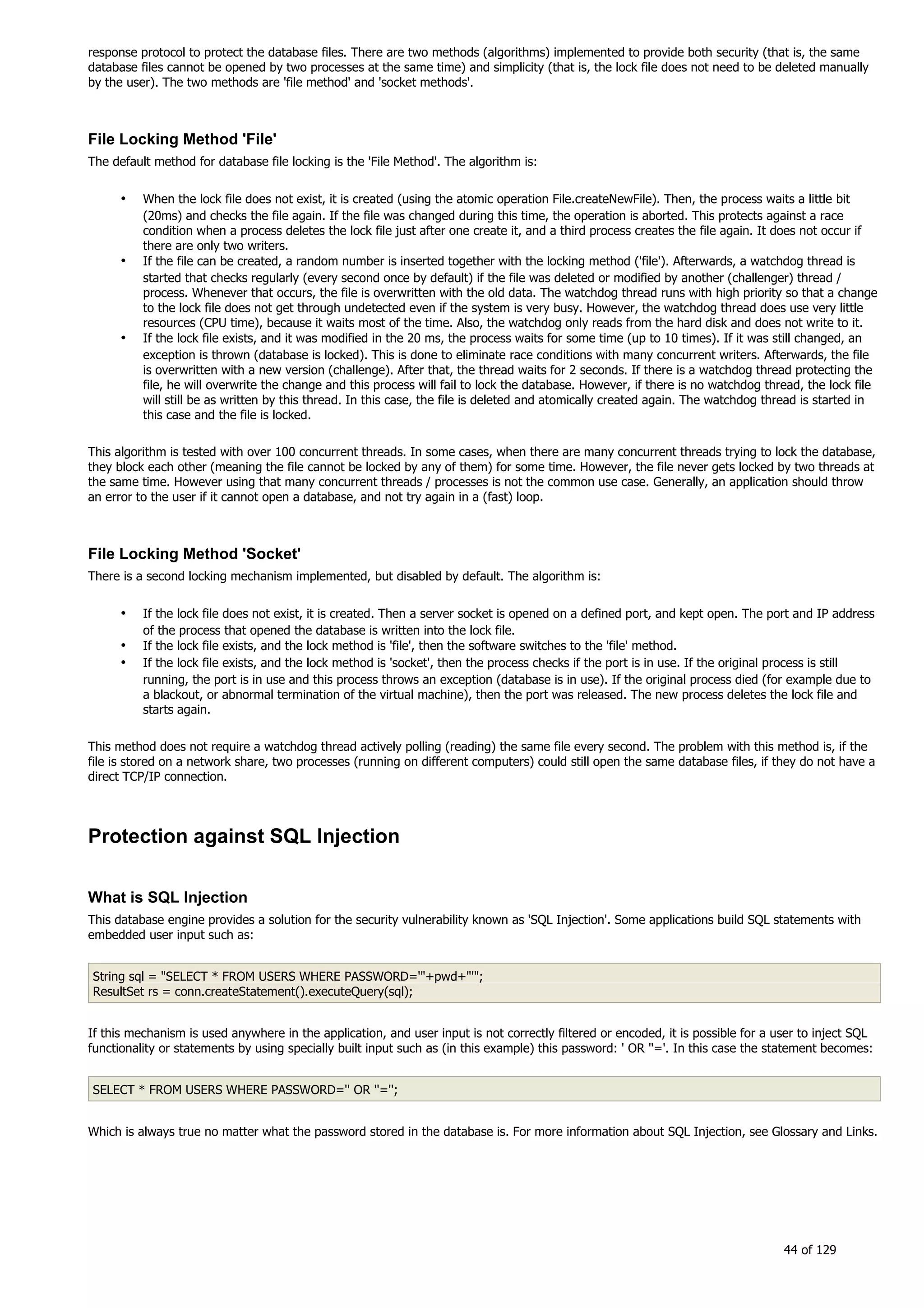 H2 Database New generation embeded database