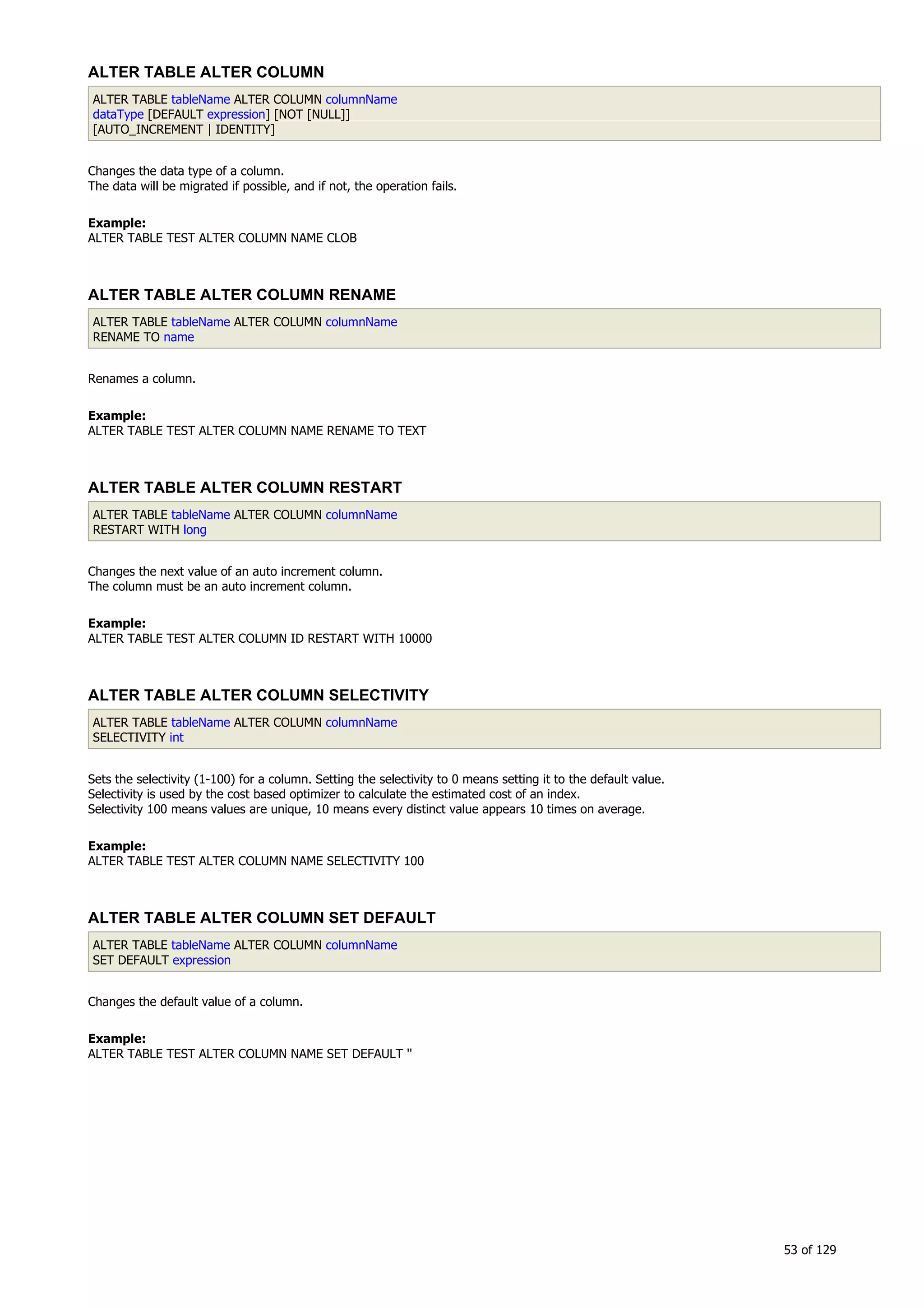 H2 Database New generation embeded database