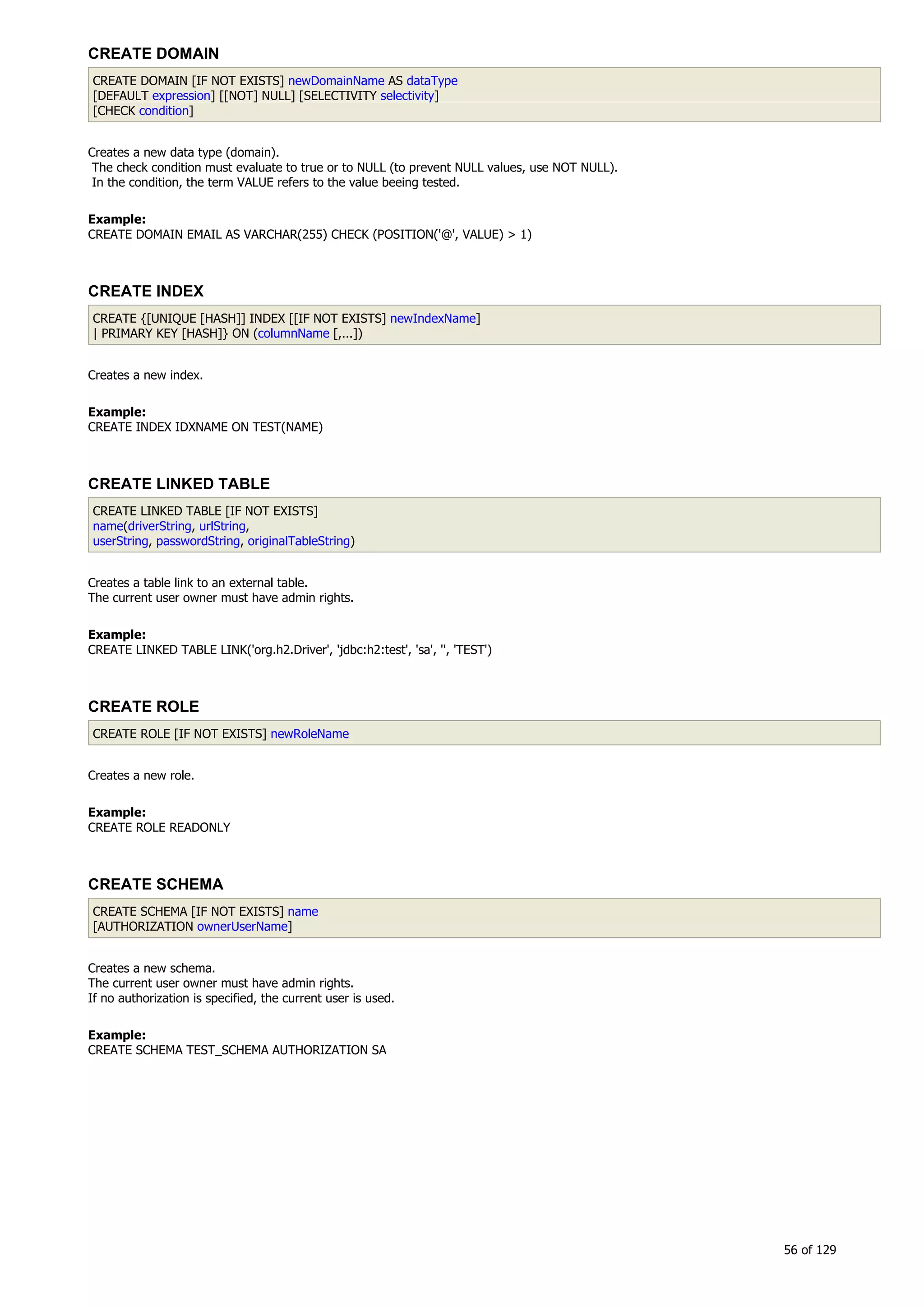 H2 Database New generation embeded database