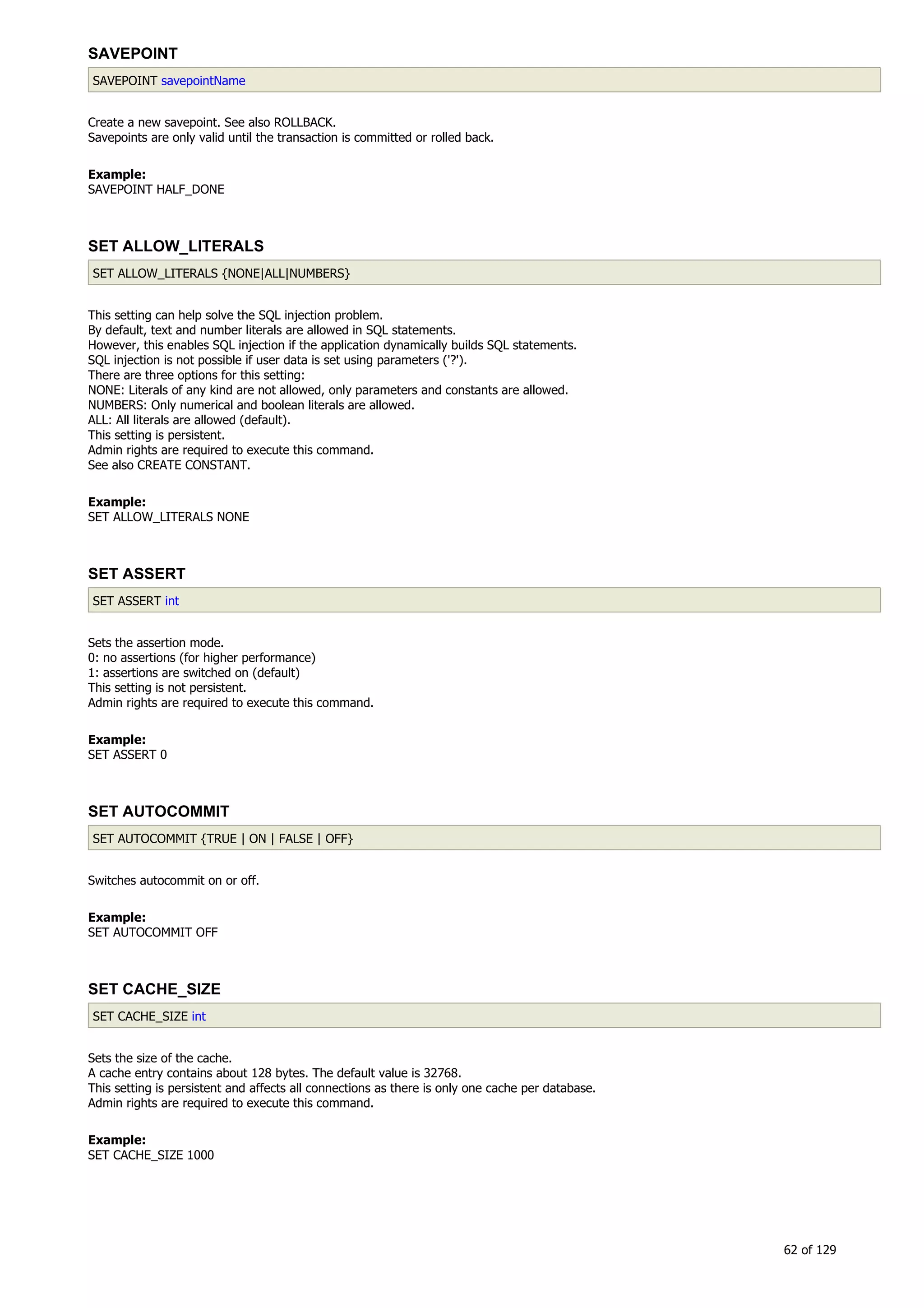 H2 Database New generation embeded database