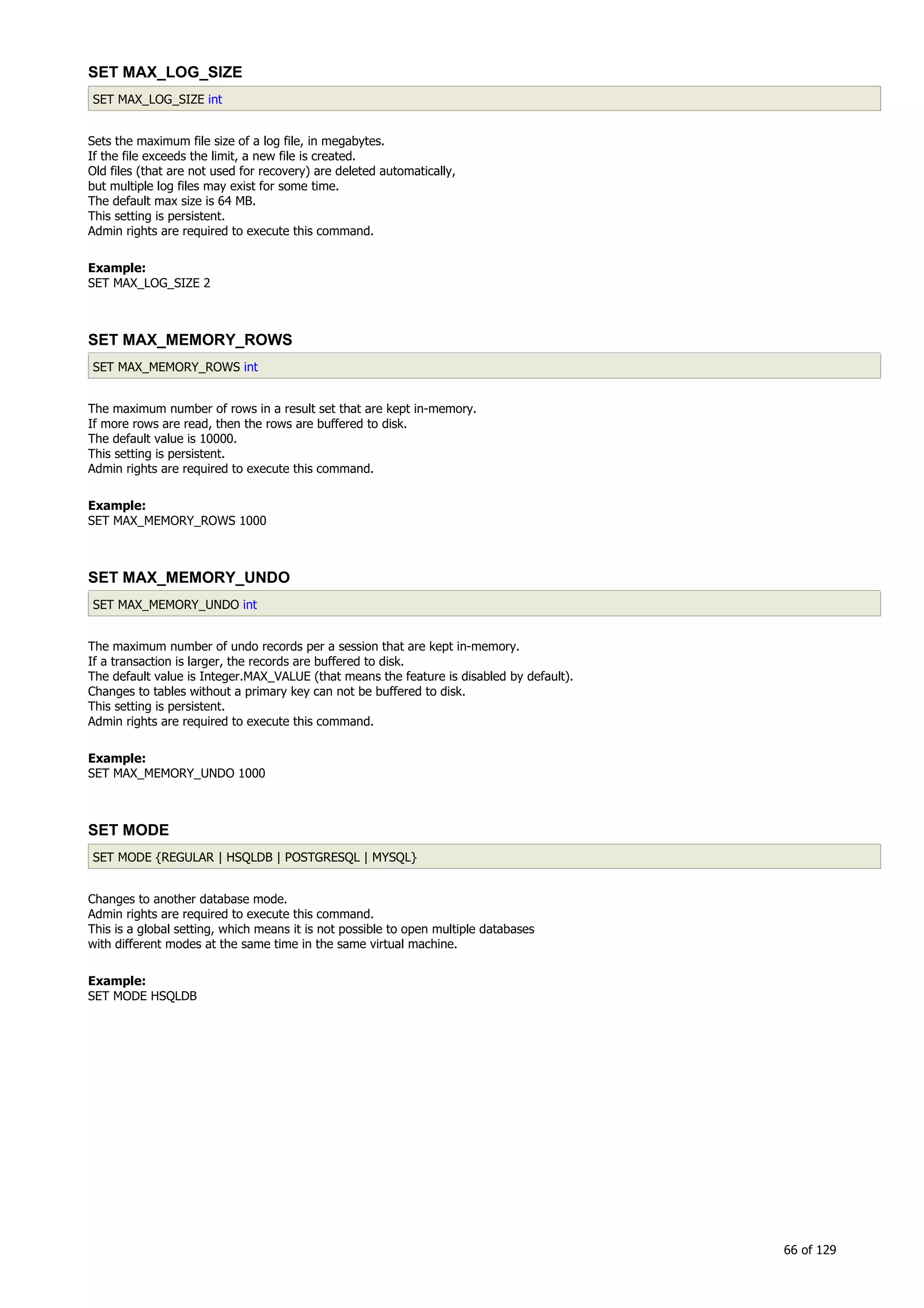 H2 Database New generation embeded database