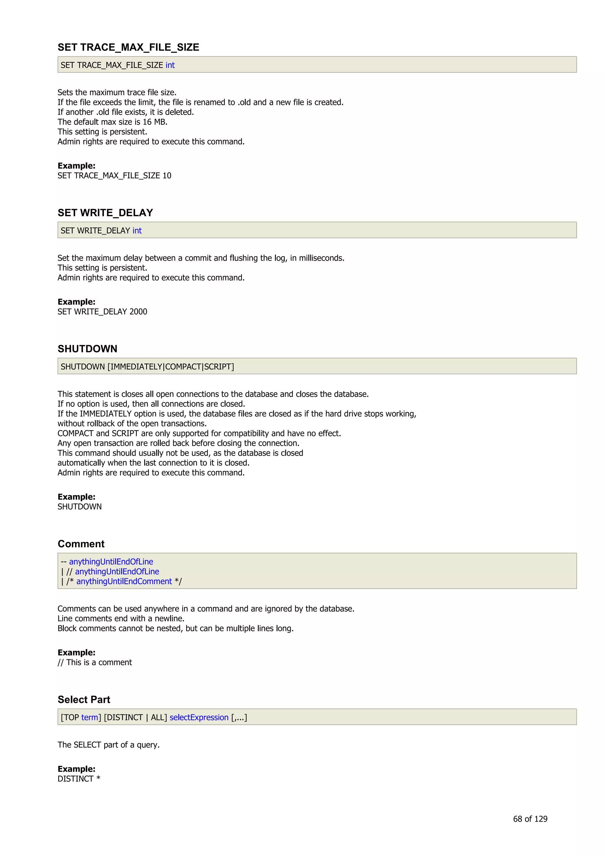 H2 Database New generation embeded database