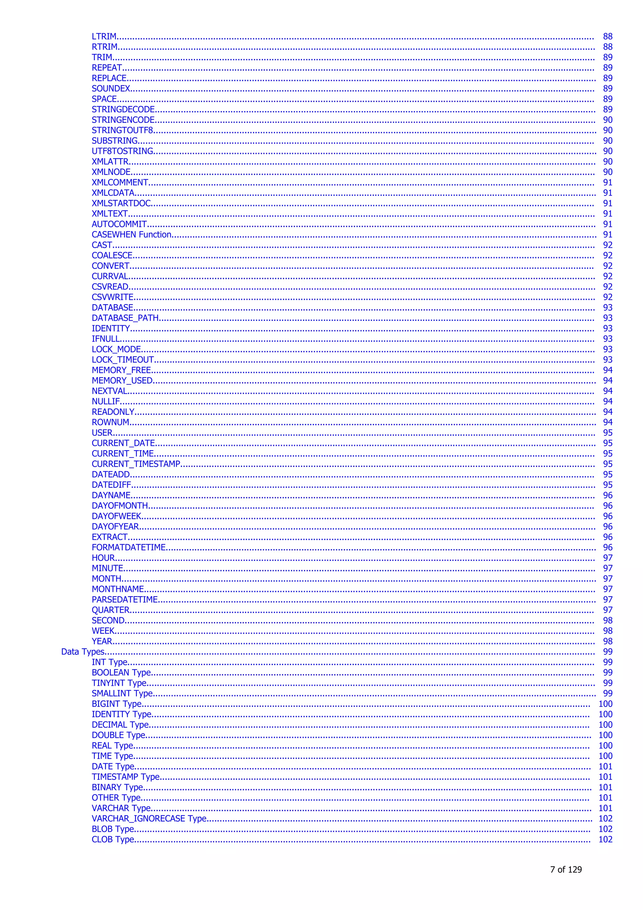 H2 Database New generation embeded database