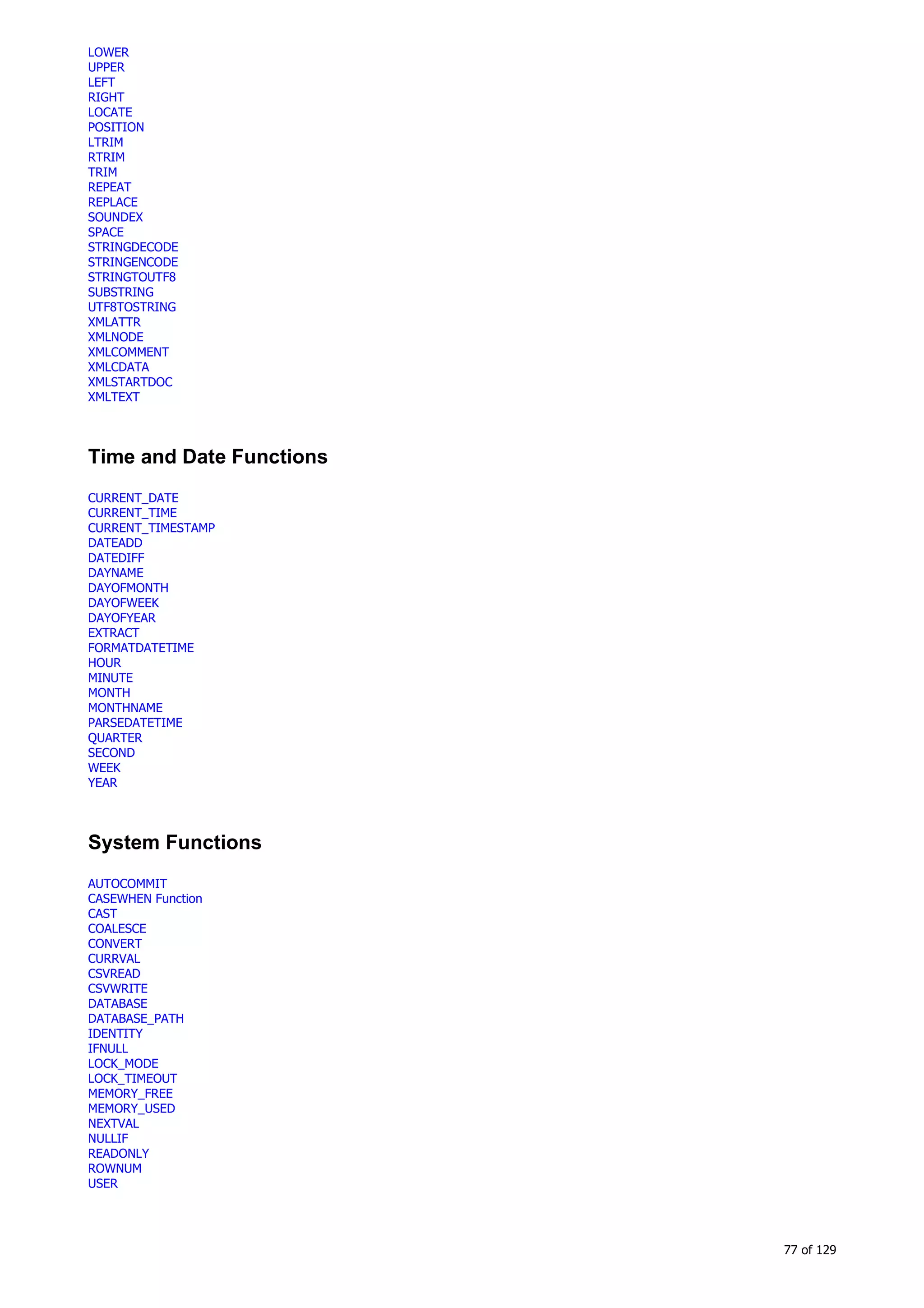 H2 Database New generation embeded database