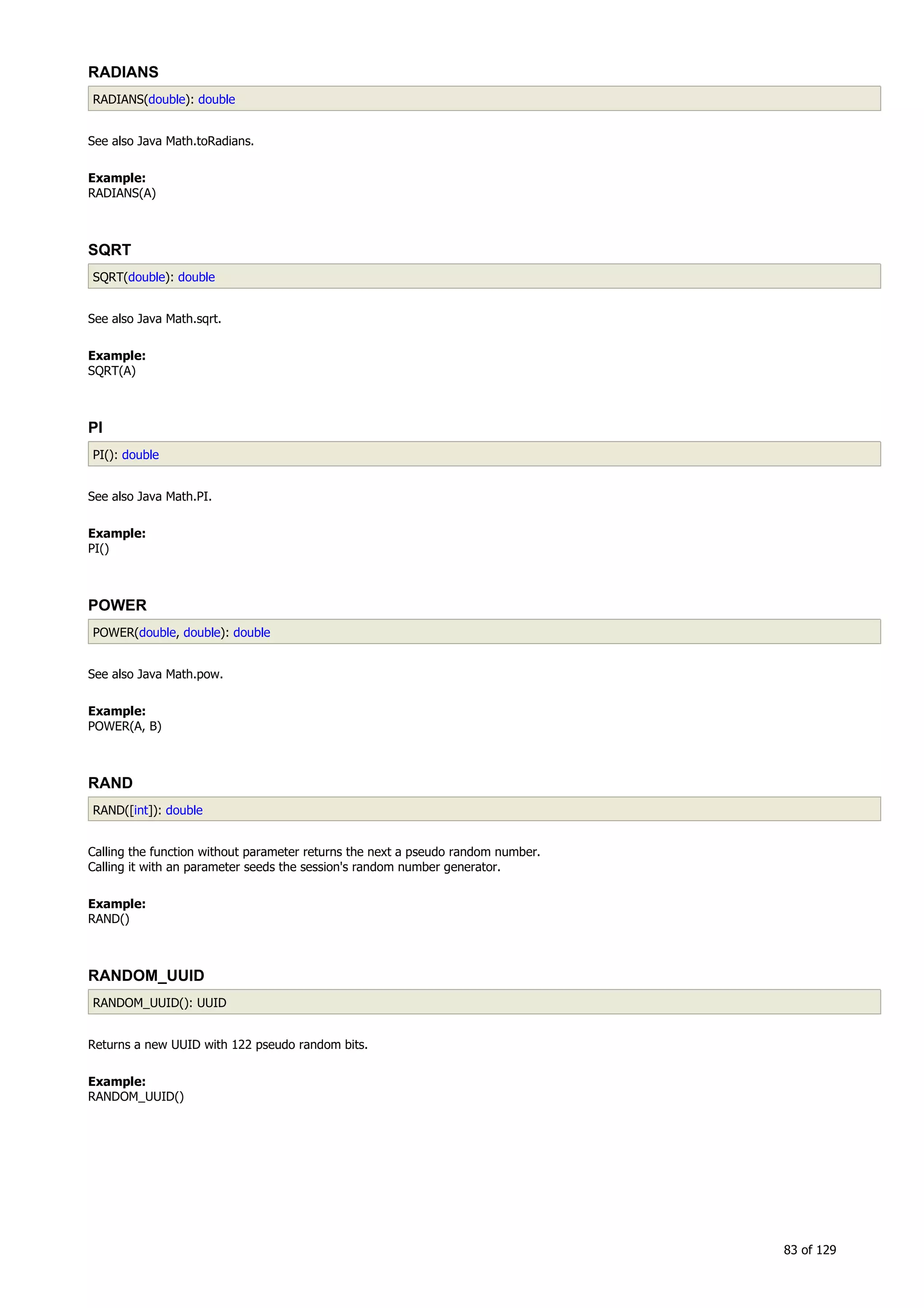 H2 Database New generation embeded database