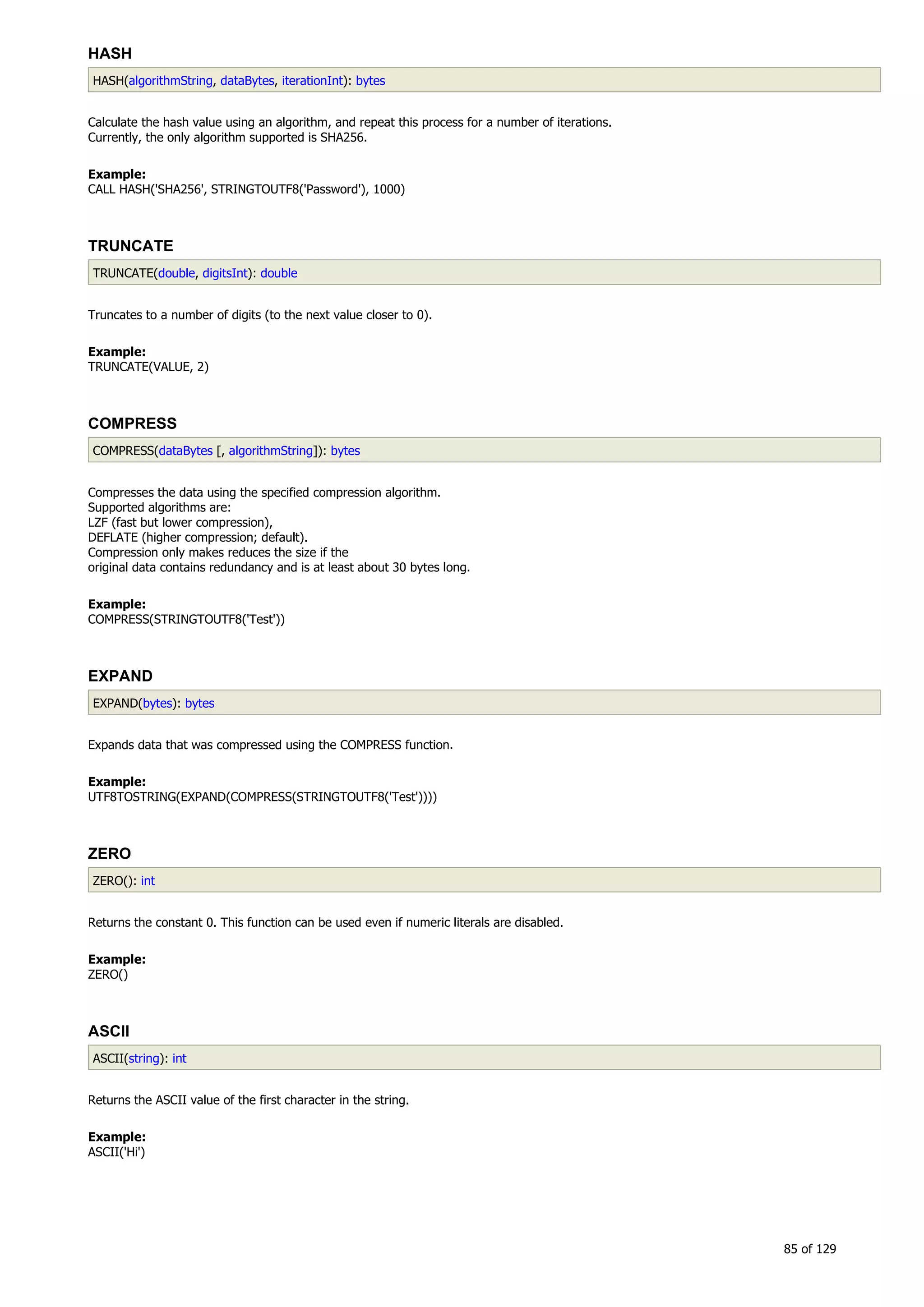 H2 Database New generation embeded database