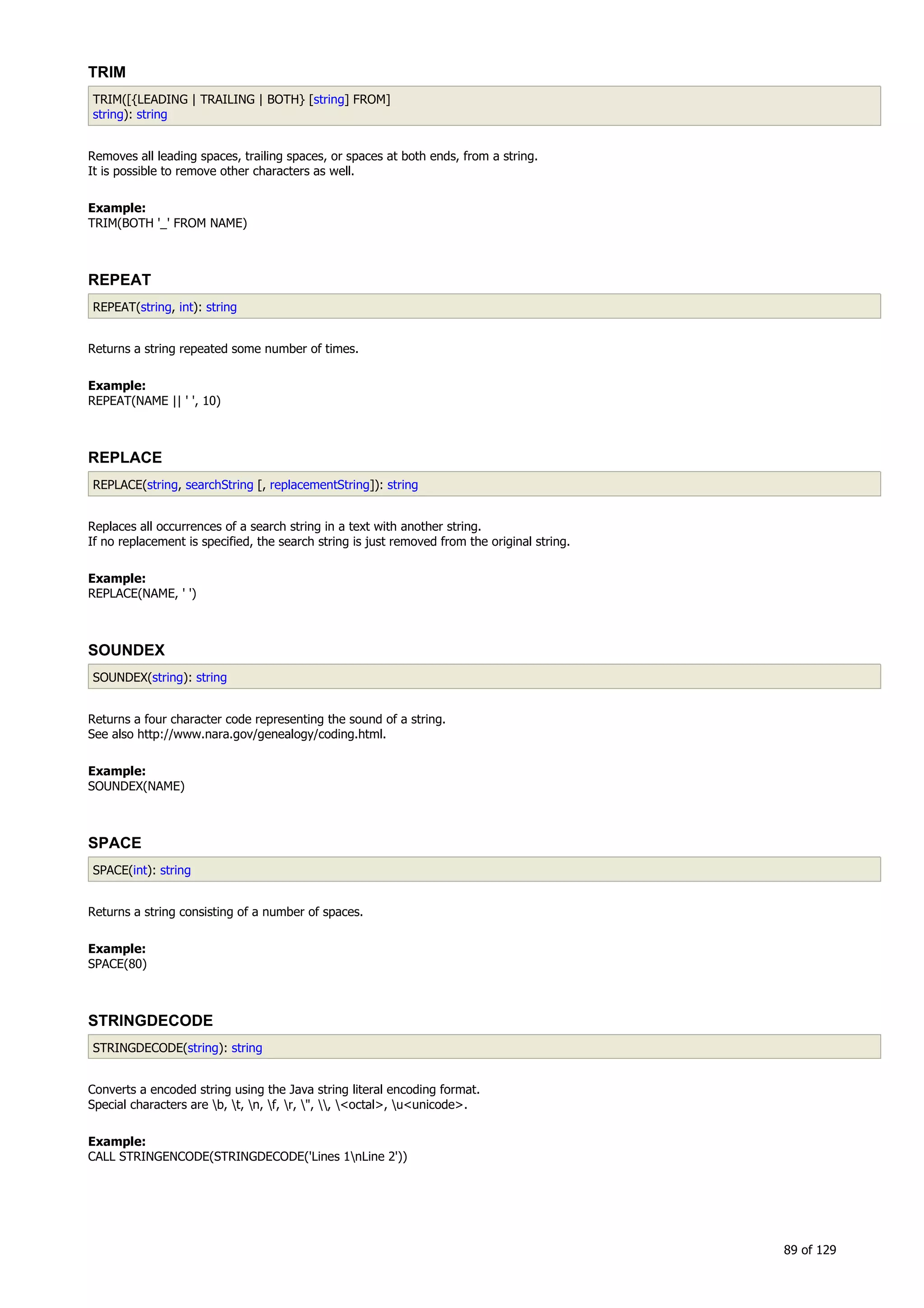 H2 Database New generation embeded database