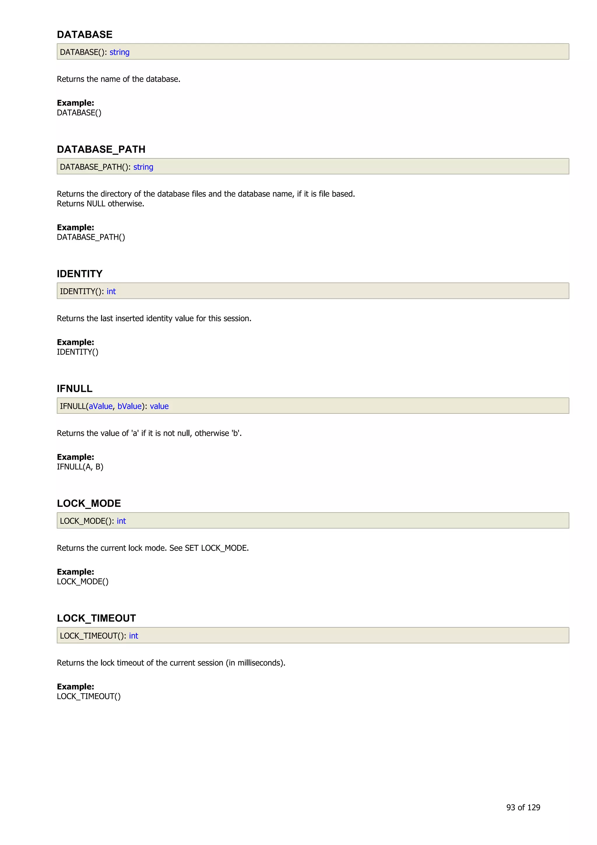H2 Database New generation embeded database