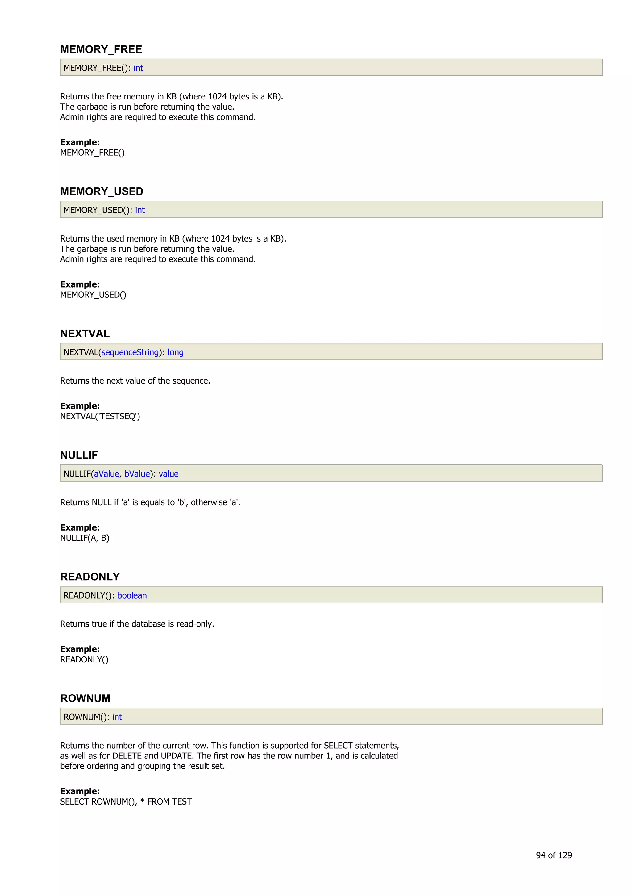 H2 Database New generation embeded database