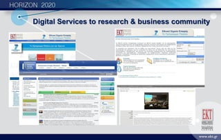 Digital Services to research & business community
 