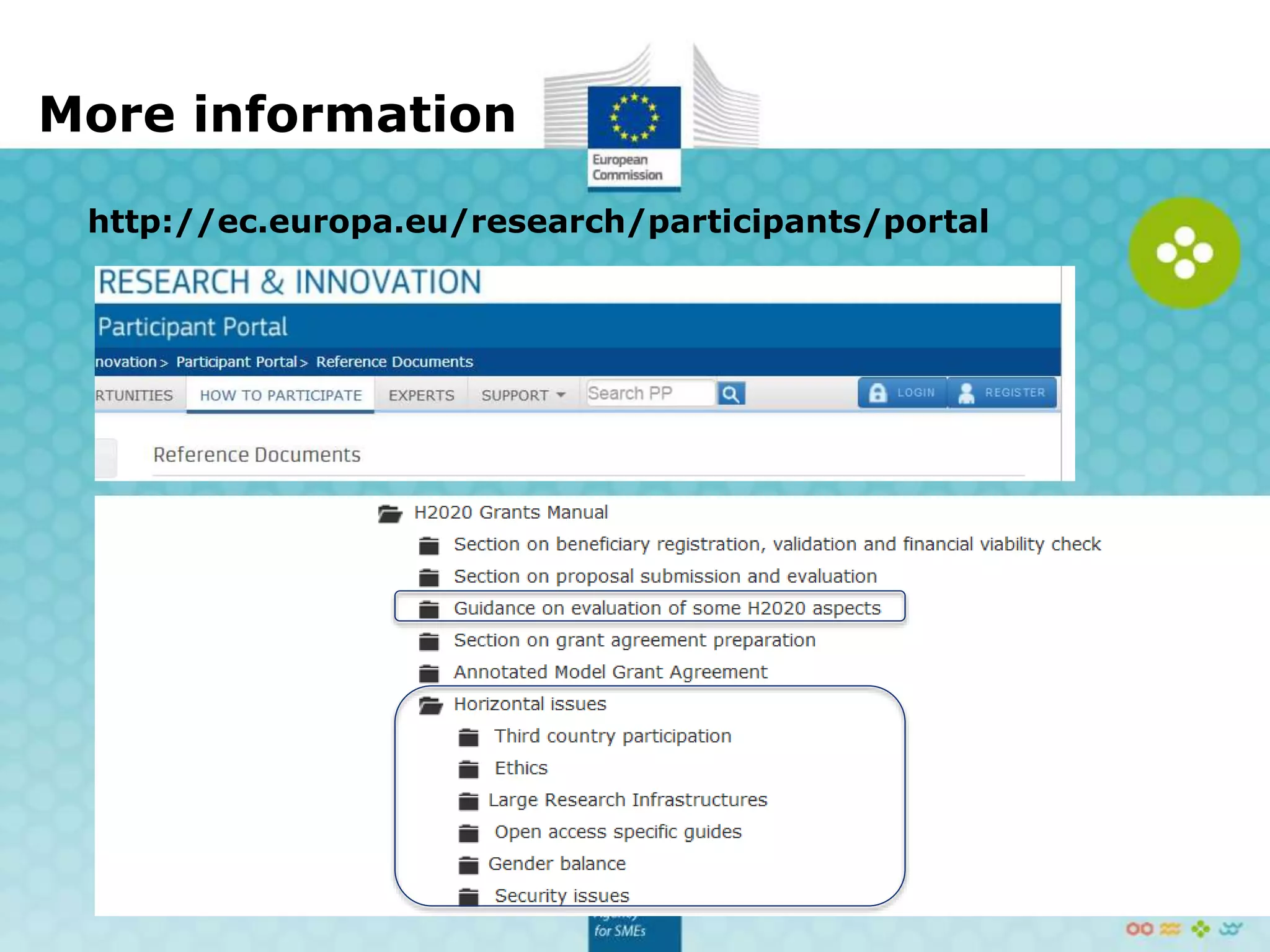 Become an expert !
25% new
experts
Read excellent
proposals
Network with
fellows
 Academia (in particular eastern Europe)
 Private sector / innovation agencies
 Local/national authorities/agencies
Call for experts
http://ec.europa.eu/easme/en/call-experts-climate-action-environment-resources-
management
 