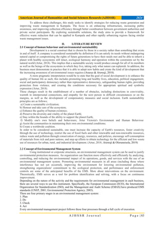 WASTE MANAGEMENT AND ENVIRONMENTAL SUSTAINABILITY IN KAMPALA, UGANDA | PDF