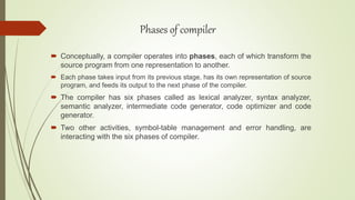 Phases of compiler | PPTX