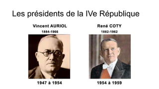 Les présidents de la IVe République
 