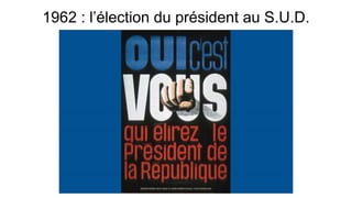 1962 : l’élection du président au S.U.D.
 