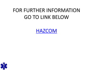 HAZCON/RIGHT TO KNOW POWERPOINT TRAINING PRESENTATION | PPTX