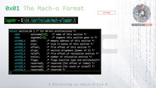 SECTIONS
0x01 The Mach-o Format
 