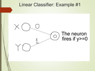 Linear Classifier: Example #1
 