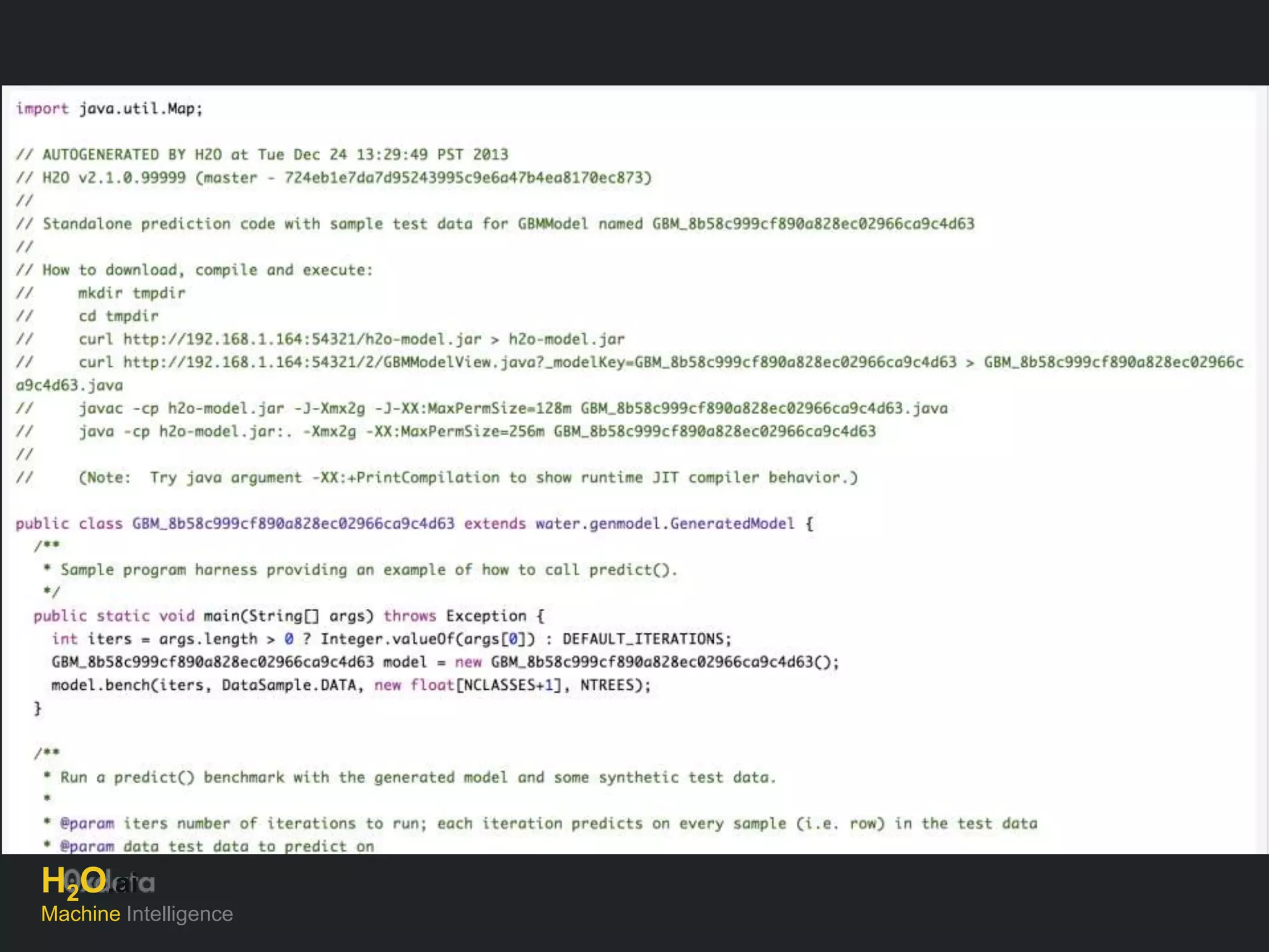 Take Models to Production in Java 
H2O.ai 
Machine Intelligence 
 