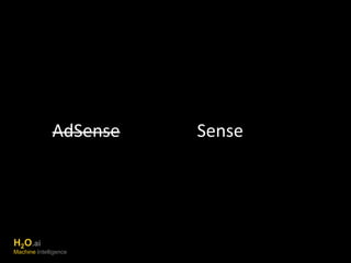 AdSense Sense 
H2O.ai 
Machine Intelligence 
 