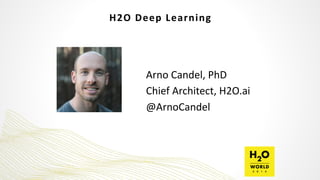 H2O	
  Deep	
  Learning
Arno	
  Candel,	
  PhD	
  
Chief	
  Architect,	
  H2O.ai	
  
@ArnoCandel
 