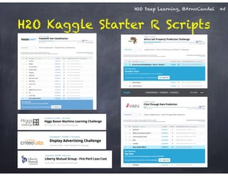 H2O Deep Learning, @ArnoCandel
H2O Kaggle Starter R Scripts
45
 