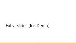 Extra Slides (Iris Demo)
73
 