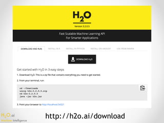 H2O.ai 
Machine Intelligence
http://h2o.ai/download
 