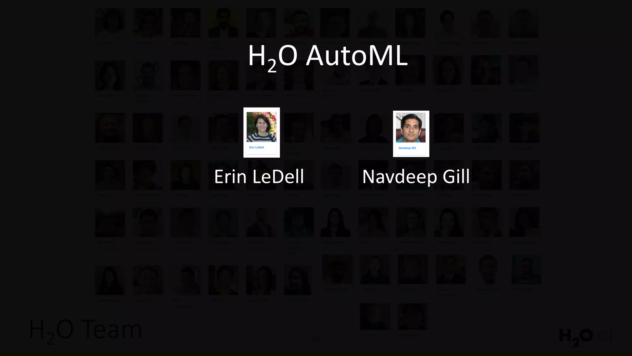 25H2O	Team
Erin	LeDell Navdeep	Gill
H2O	AutoML
 