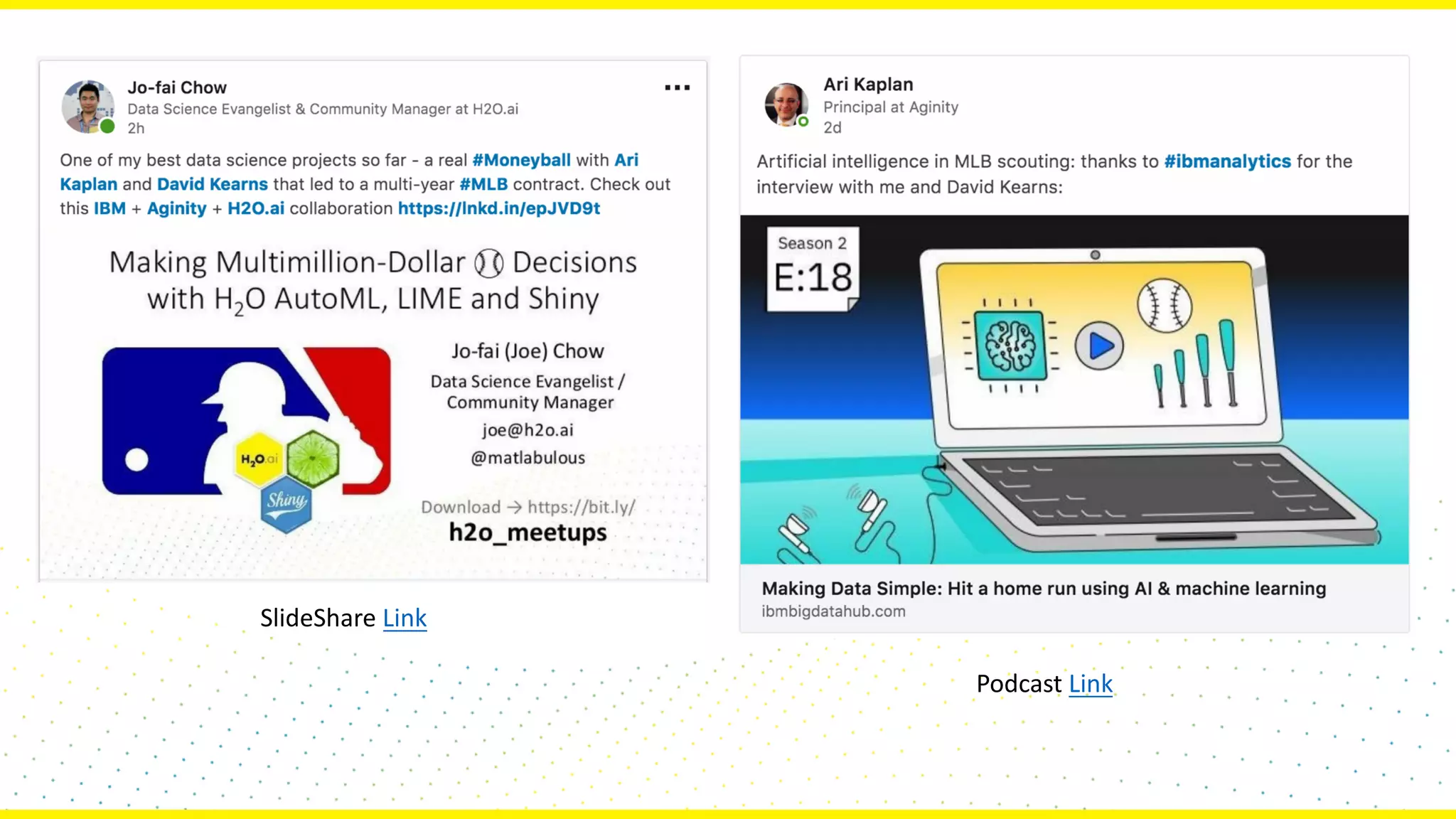 SlideShare	Link
Podcast	Link
 