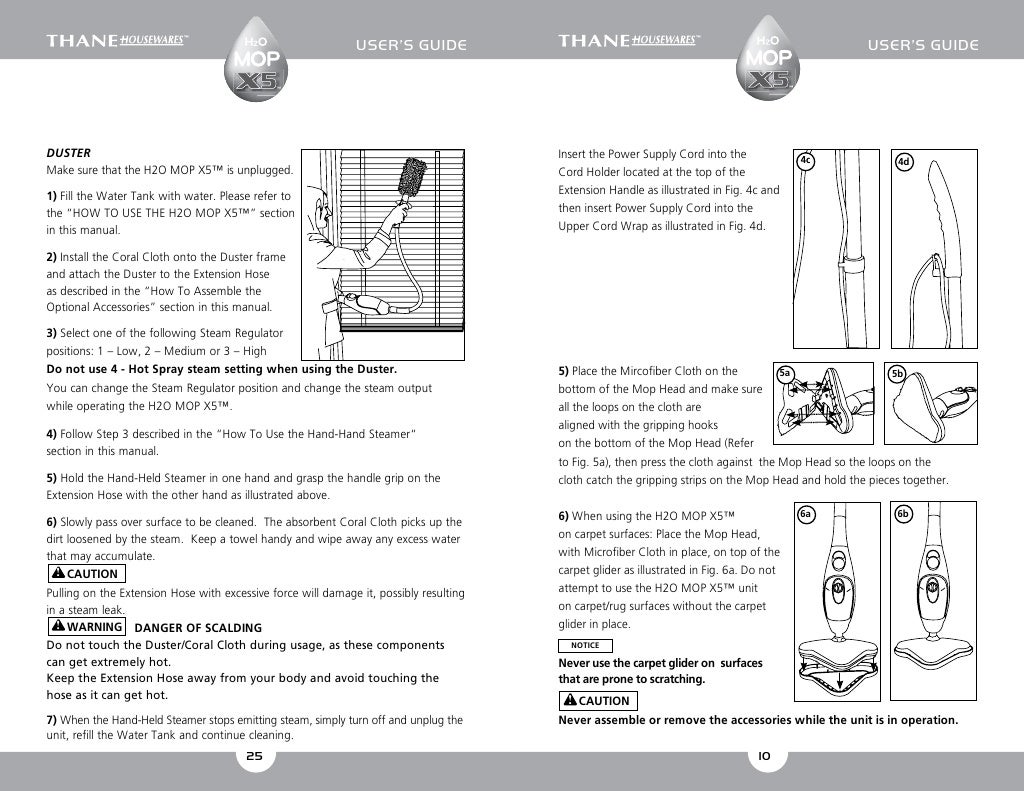 H2O Mop X5 User Guide / English