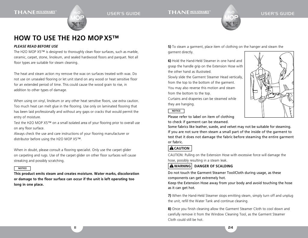 H2O Mop X5 User Guide / English