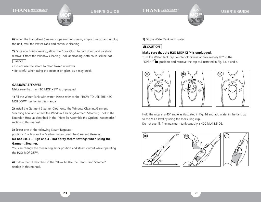 H2O Mop X5 User Guide / English