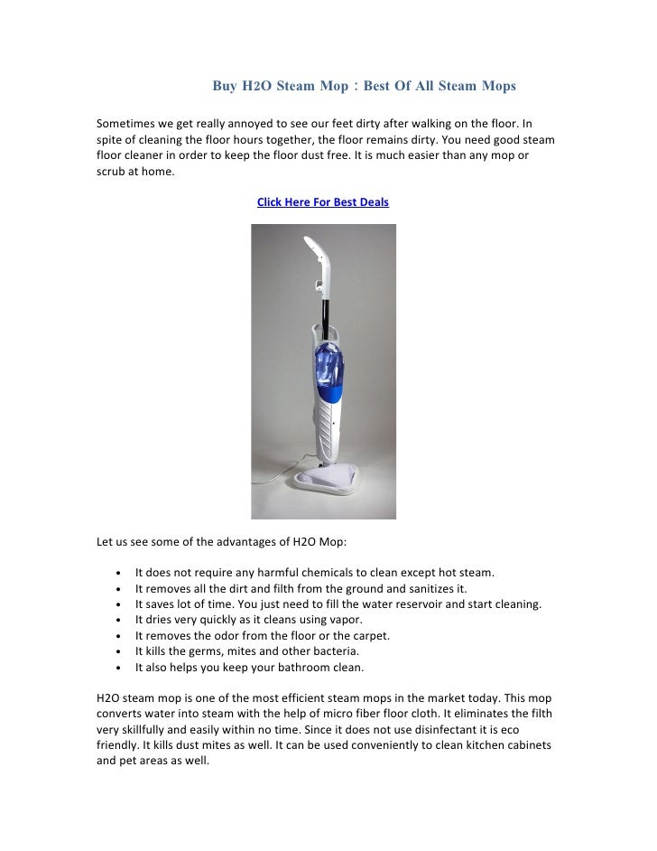 H2o Steam Mop Review
