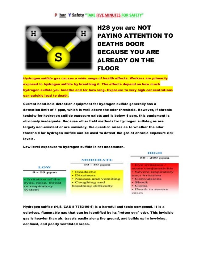H2 S Injuries You Are Not Listening