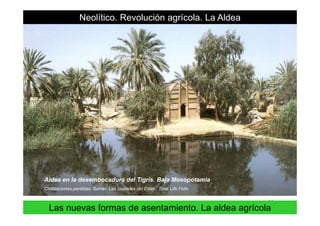 Neolítico. Revolución agrícola. La Aldea
Aldea en la desembocadura del Tigris. Baja Mesopotamia
Civilizaciones perdidas. Sumer. Las ciudades del Edén . Time Life Folio
20
Las nuevas formas de asentamiento. La aldea agrícola
Civilizaciones perdidas. Sumer. Las ciudades del Edén . Time Life Folio
 